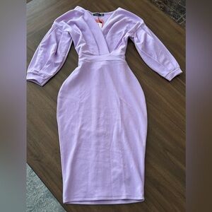 Boohoo Lilac Midi Dress